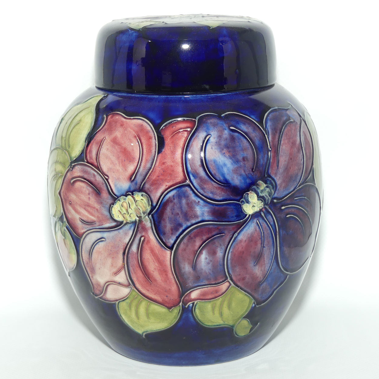 Walter Moorcroft Clematis (Blue) large size lidded ginger jar