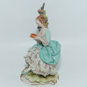 Capodimonte figure | signed D Bellaire | Lady Reading Book