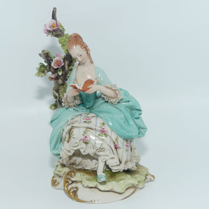 Capodimonte figure | signed D Bellaire | Lady Reading Book