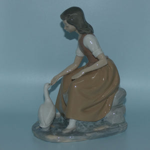 Nao by Lladro figure Girl Seated with Goose