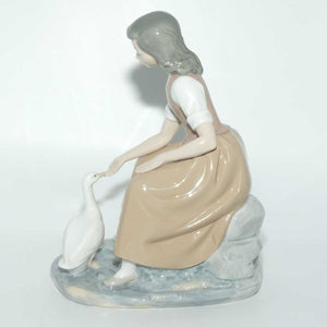 Nao by Lladro figure Girl Seated with Goose