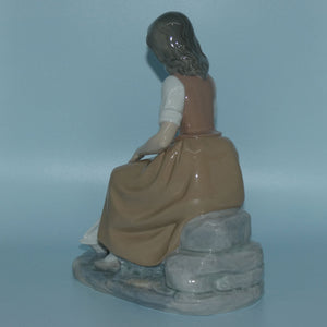 Nao by Lladro figure Girl Seated with Goose