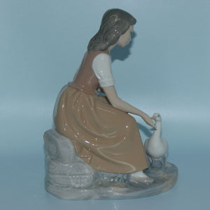 Nao by Lladro figure Girl Seated with Goose