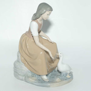 Nao by Lladro figure Girl Seated with Goose