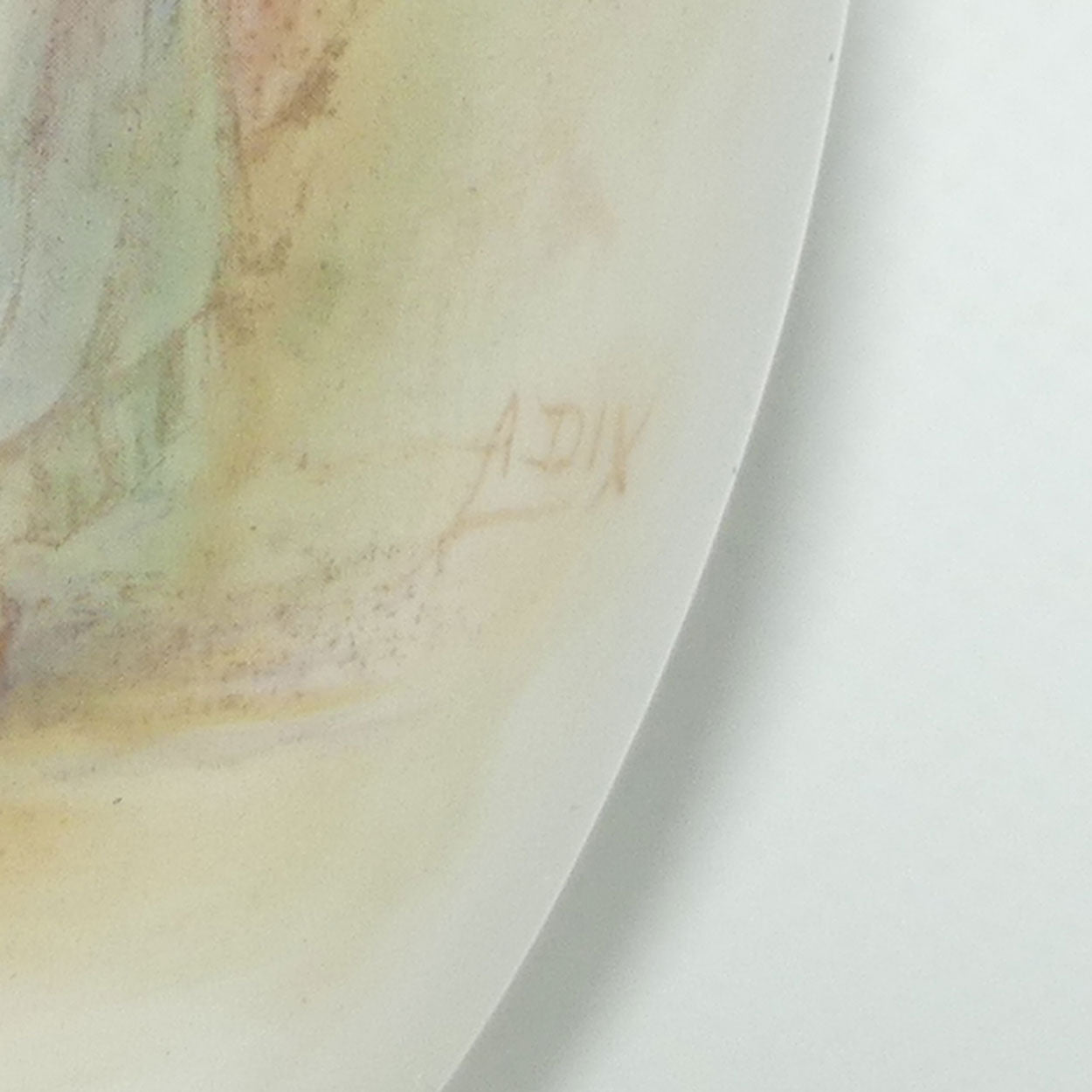 Royal Doulton hand painted twin handle vase | Victorian Girl with Bird | signed A Dix