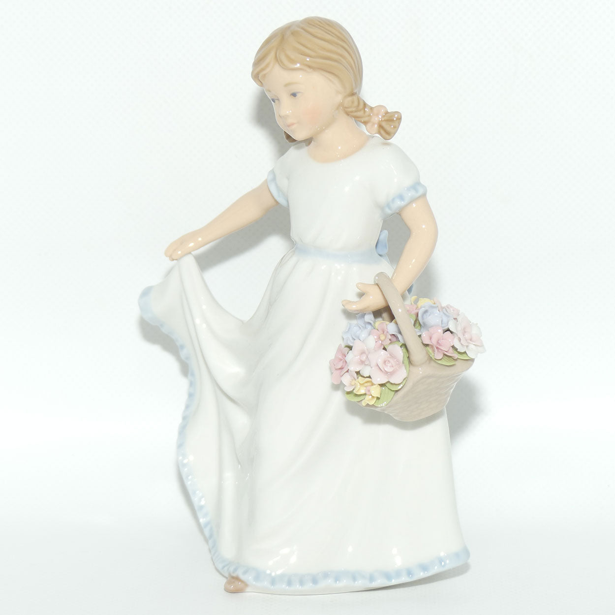 ADORA Cosmos Fine Porcelain | Girl With Basket of Flowers Figurine | #1