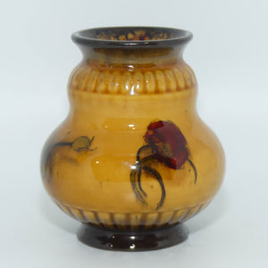 George Jones & Sons Madras pattern Holbein glaze wide miniature vase