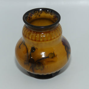 George Jones & Sons Madras pattern Holbein glaze wide miniature vase