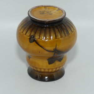 George Jones & Sons Madras pattern Holbein glaze wide miniature vase