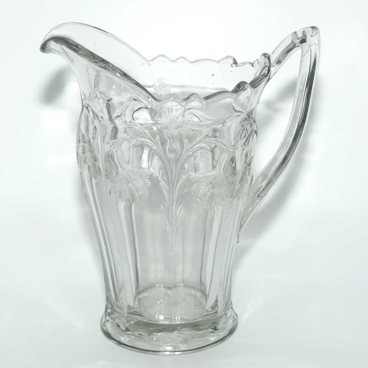 Early American Pressed Glass jug | Lancaster Carnation pattern