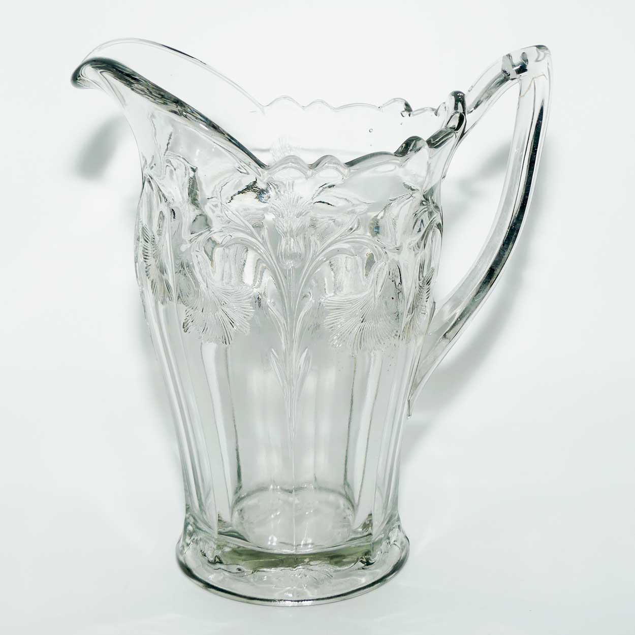 Early American Pressed Glass jug | Lancaster Carnation pattern