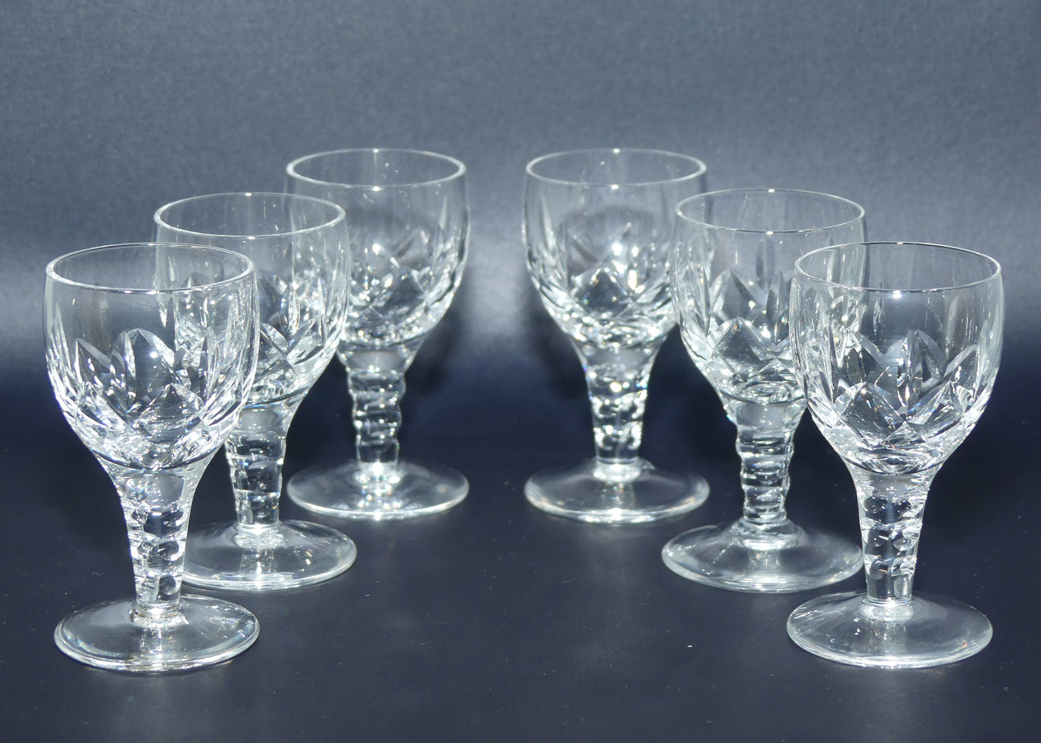 Stuart Crystal Carlingford pattern set of 6 shot or liqueur glasses | 25ml