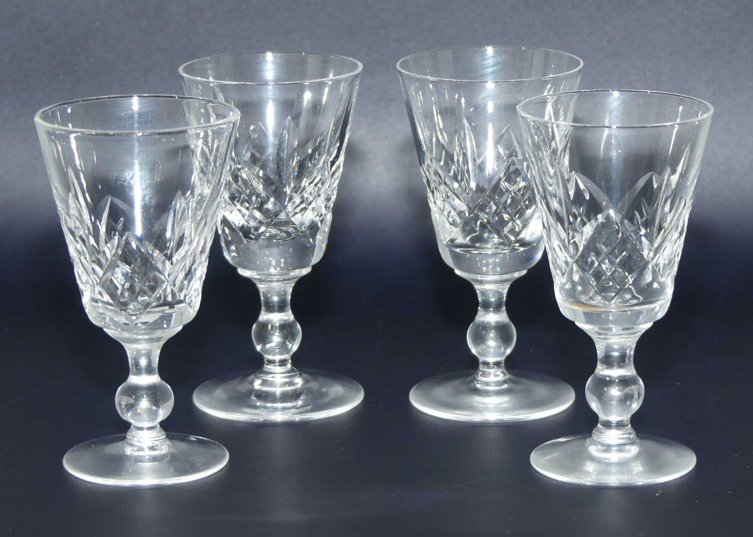 Stuart Crystal | Glengarry pattern | set 4 Liqueur or Port glasses | 50ml | #1