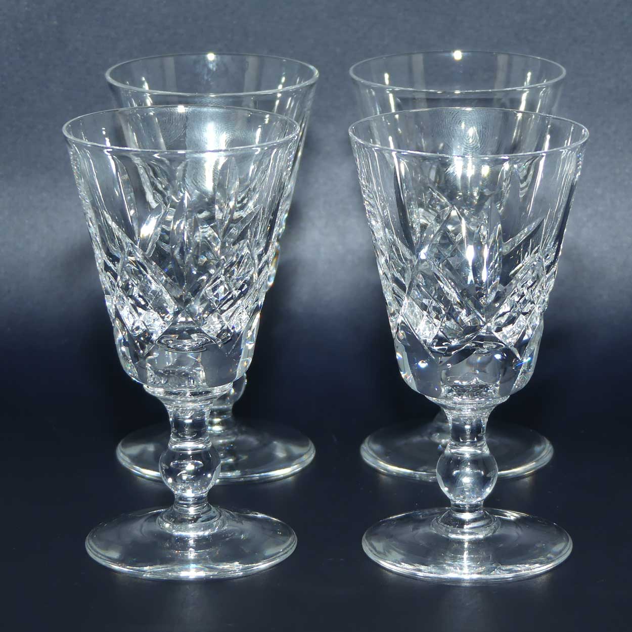 Stuart Crystal | Glengarry pattern | set 4 Liqueur or Port glasses | 50ml | #2