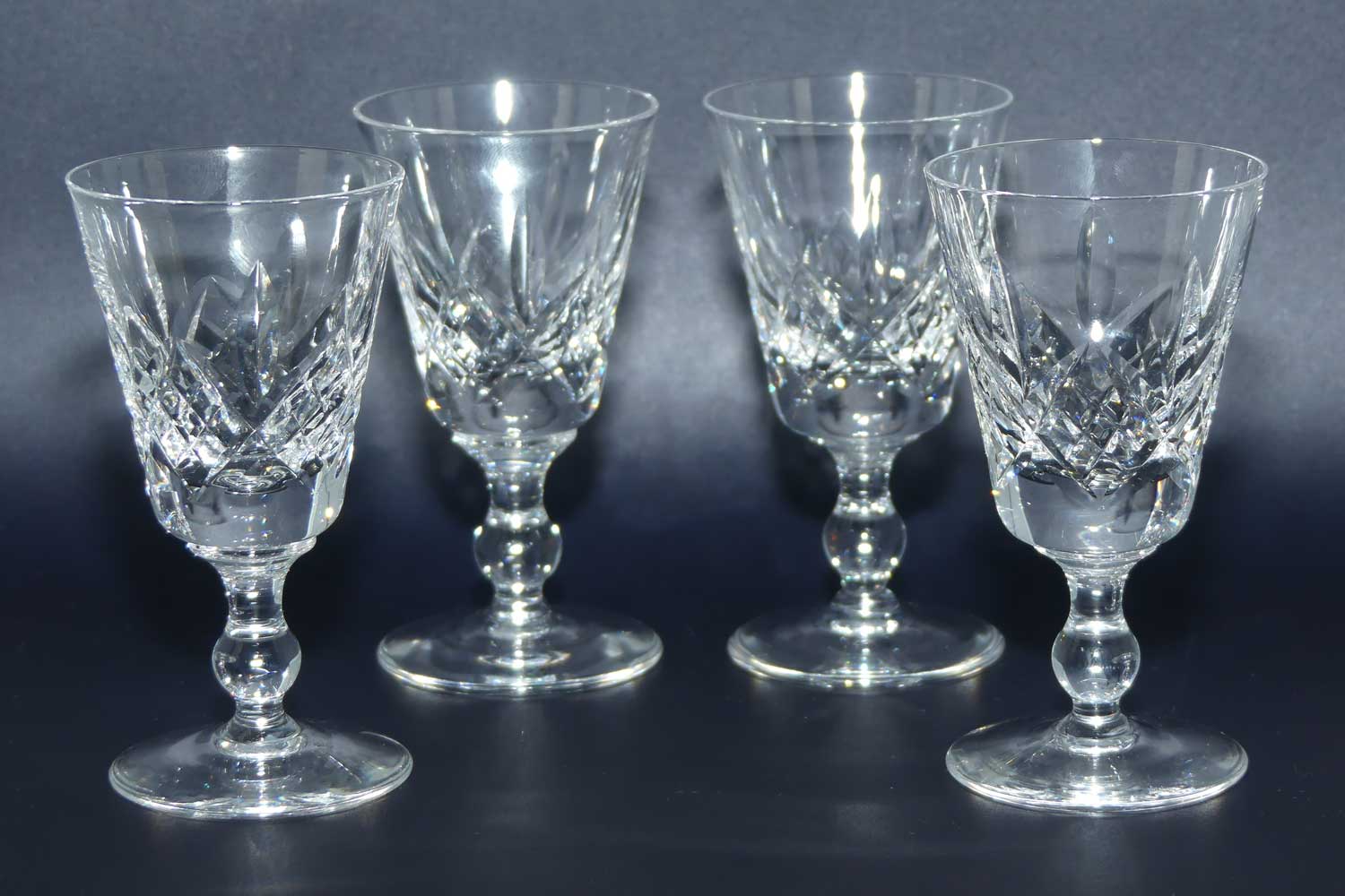 Stuart Crystal | Glengarry pattern | set 4 Liqueur or Port glasses | 50ml | #2