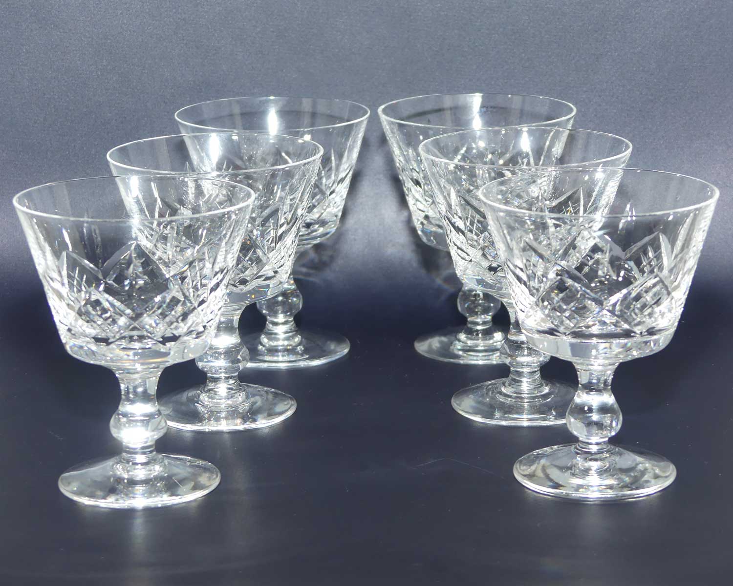 Stuart Crystal | Glengarry pattern | set 6 Wine glasses | 100ml