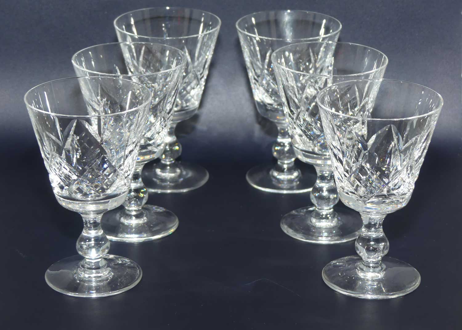 Stuart Crystal | Glengarry pattern | set 6 Wine glasses | 75ml