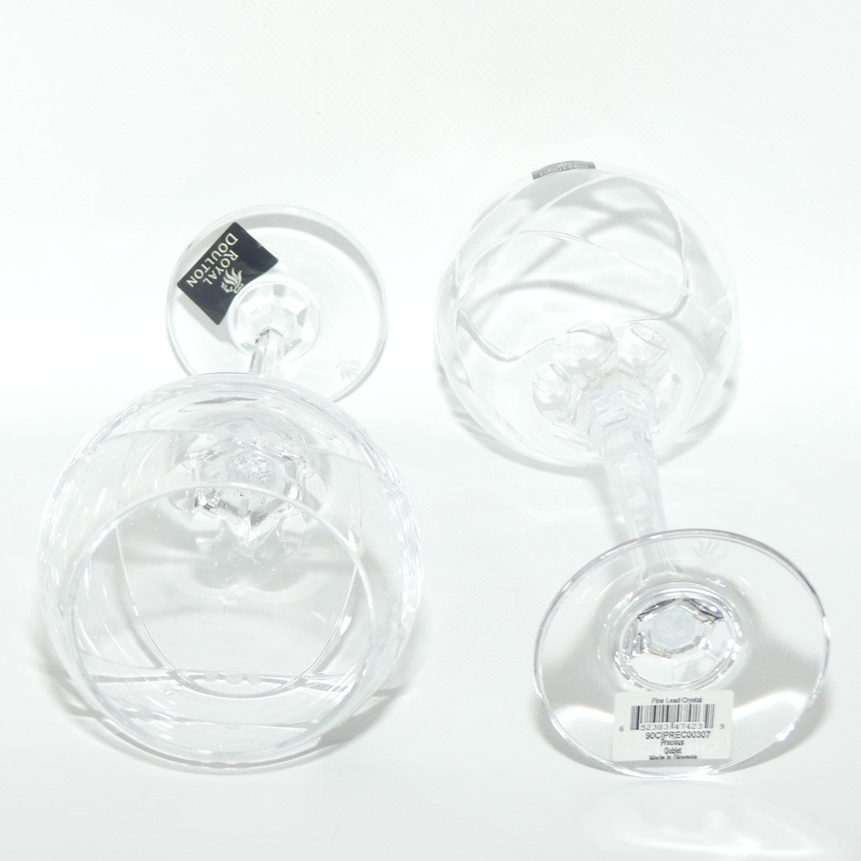 Royal Doulton Crystal Precious pattern | Pair of Wine Glasses | 300ml | boxed