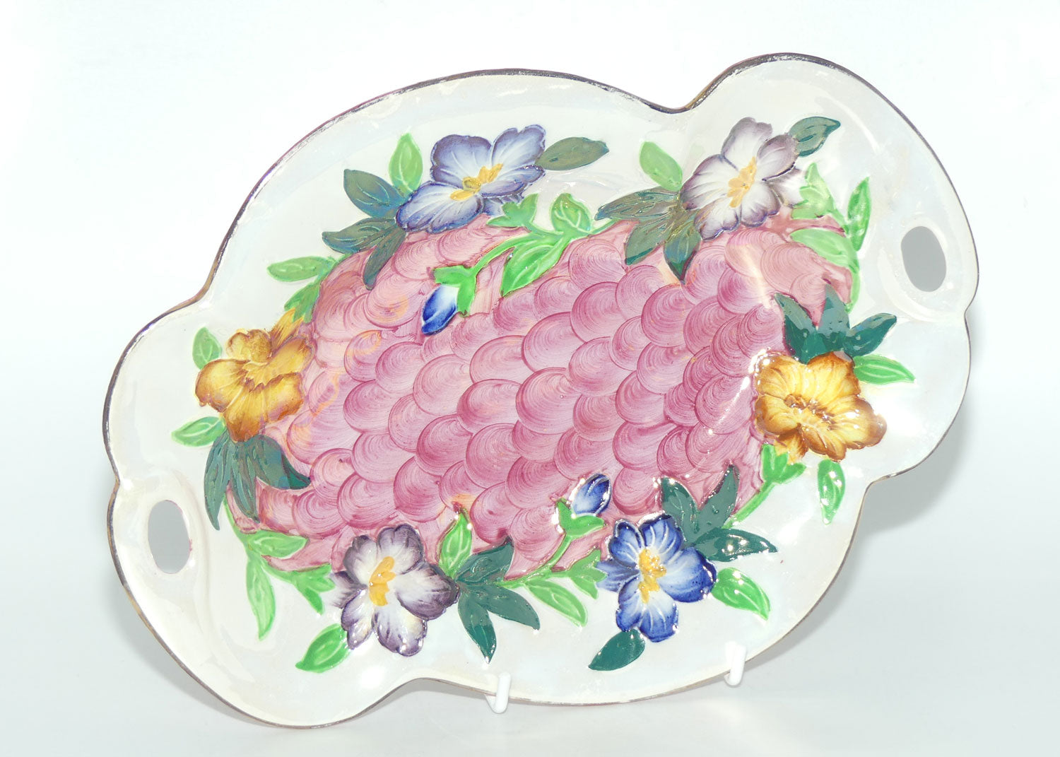 Maling Godetia pattern twin handle tray | 6552