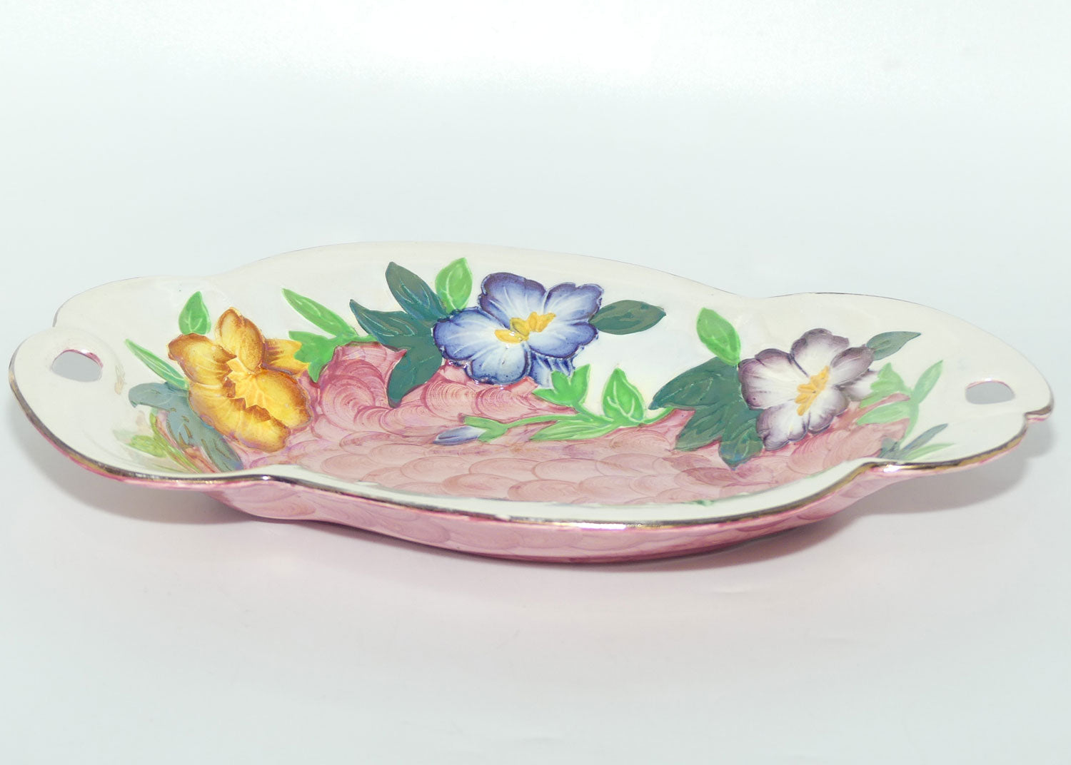 Maling Godetia pattern twin handle tray | 6552
