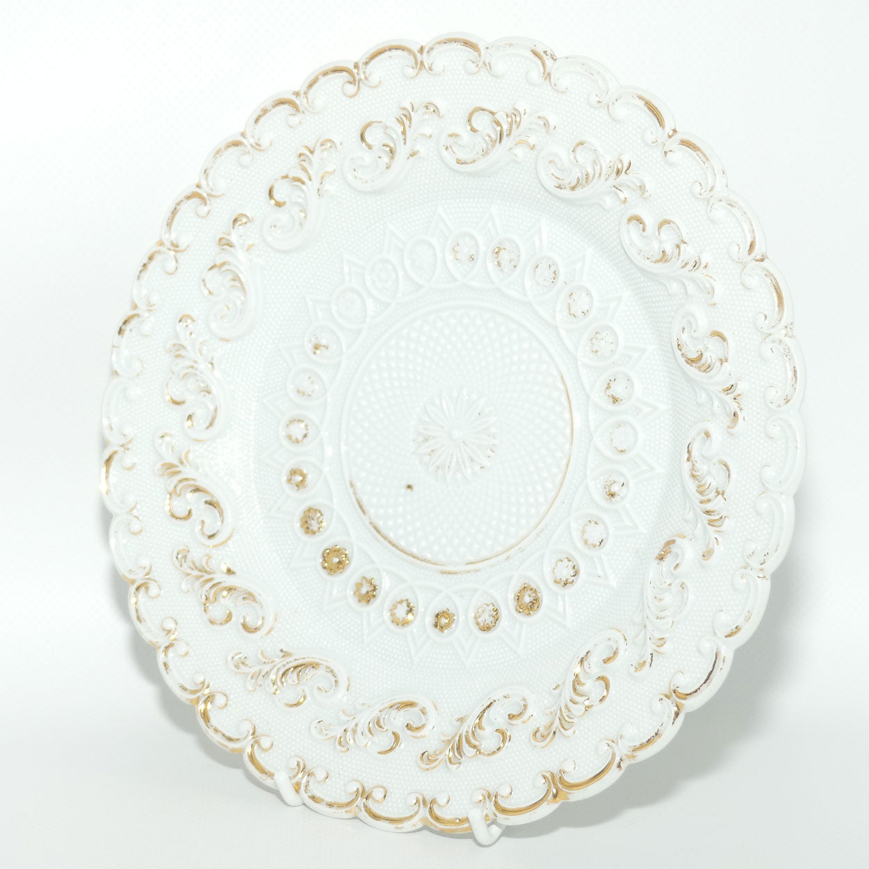 Meissen White and Gilt Embossed cabinet plate