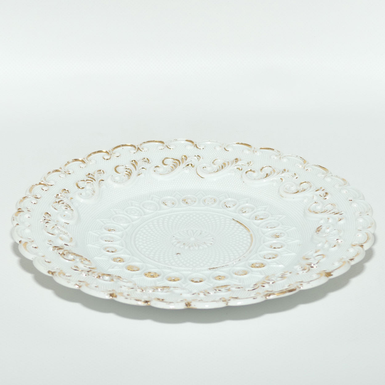 Meissen White and Gilt Embossed cabinet plate