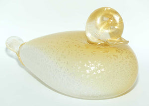 Murano Glass Duck figure | Large | Aventurine Gold Fleck