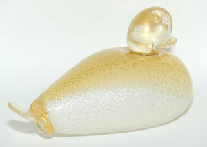 Murano Glass Duck figure | Large | Aventurine Gold Fleck