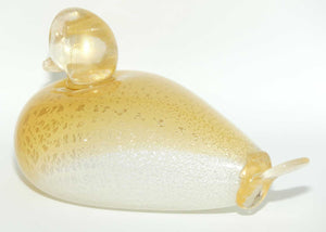 Murano Glass Duck figure | Large | Aventurine Gold Fleck