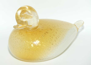 Murano Glass Duck figure | Large | Aventurine Gold Fleck