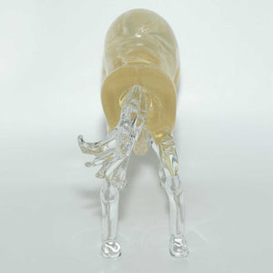 Murano Glass Gold Infused Horse figure | signed Formia Murano