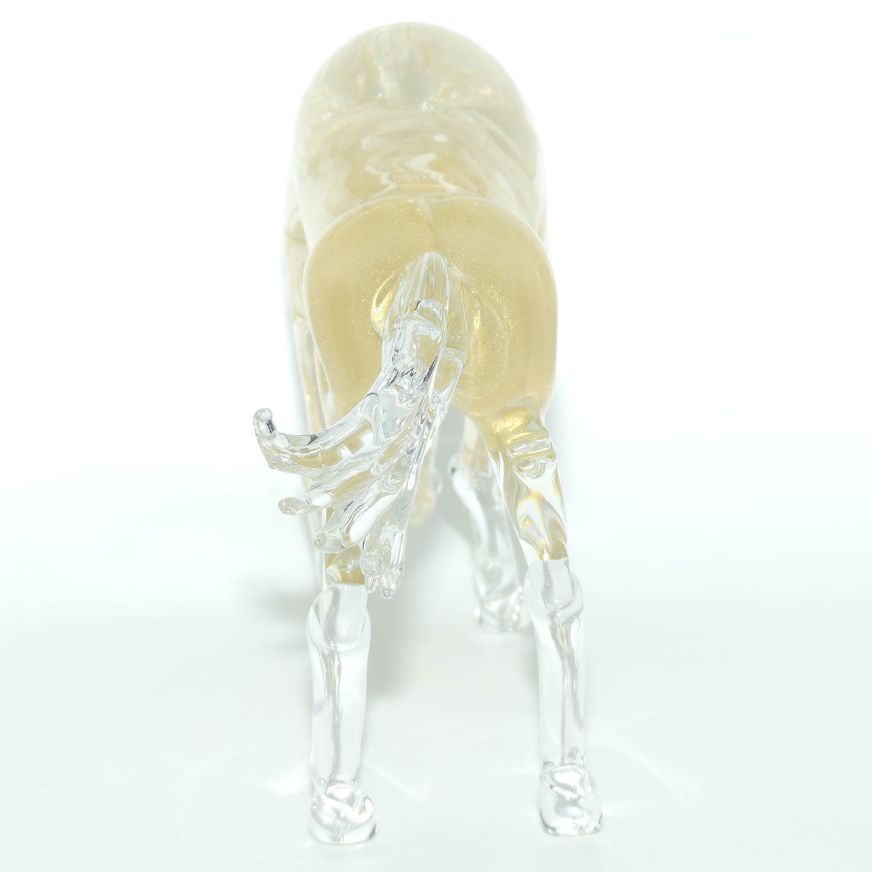 Murano Glass Gold Aventurine Horse figure | signed Formia Murano