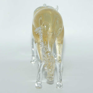 Murano Glass Gold Infused Horse figure | signed Formia Murano