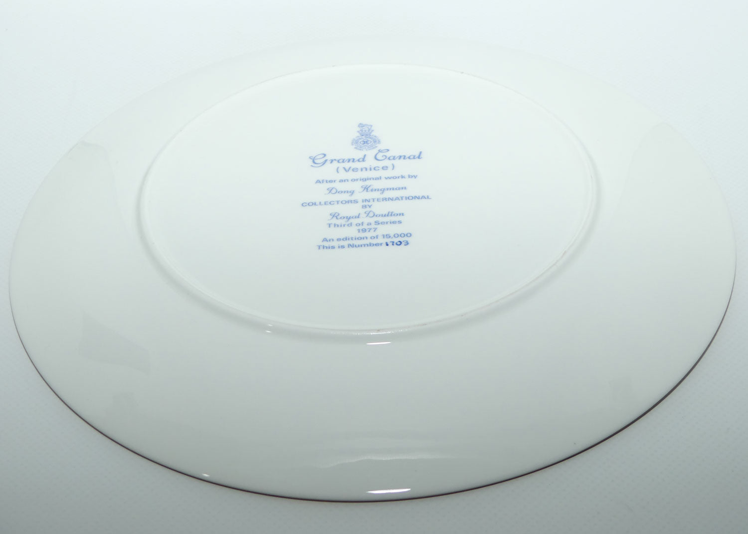 Royal Doulton Dong Kingman plate #3 | Grand Canal Venice
