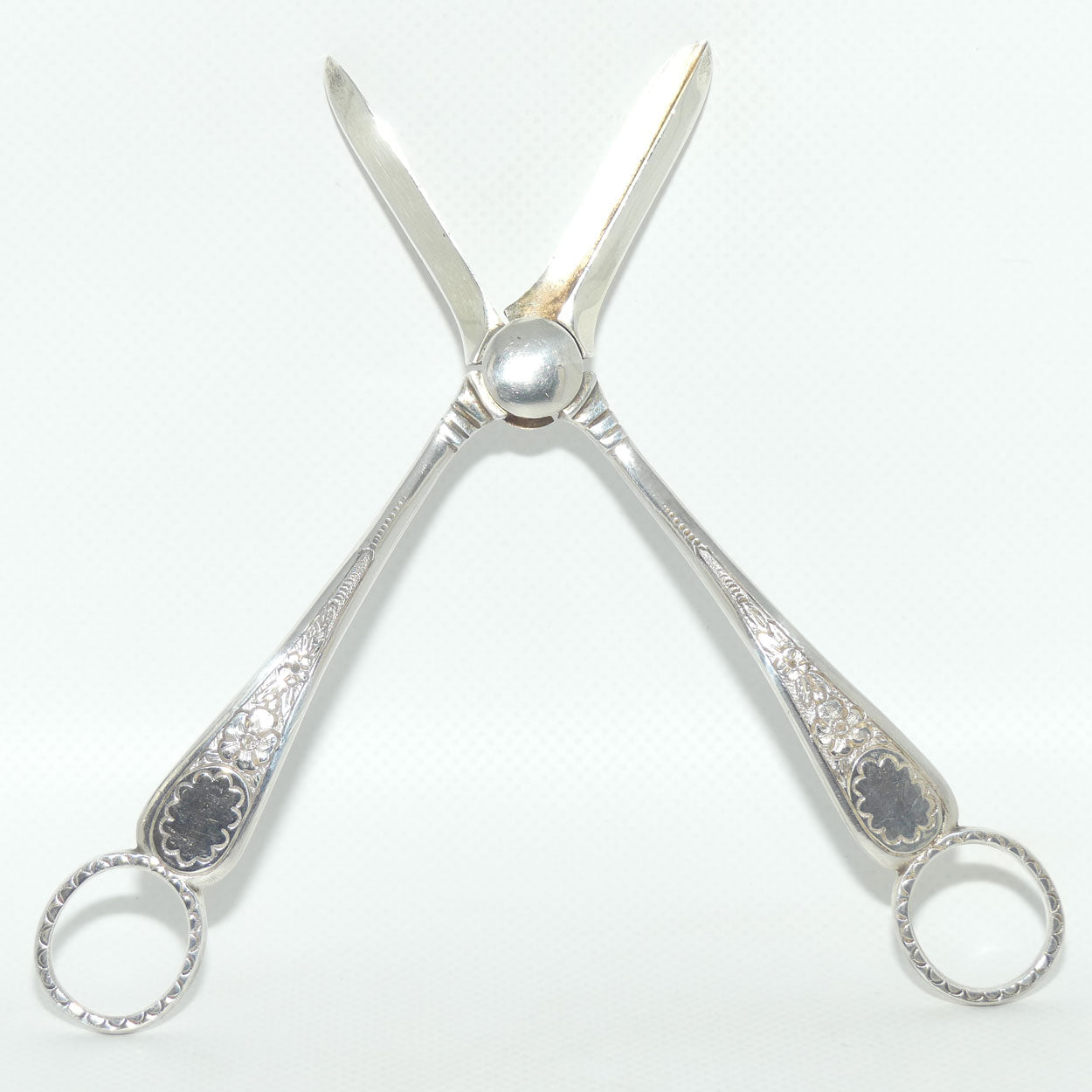Edwardian era RF Mosley EP Silver Plated grape shears
