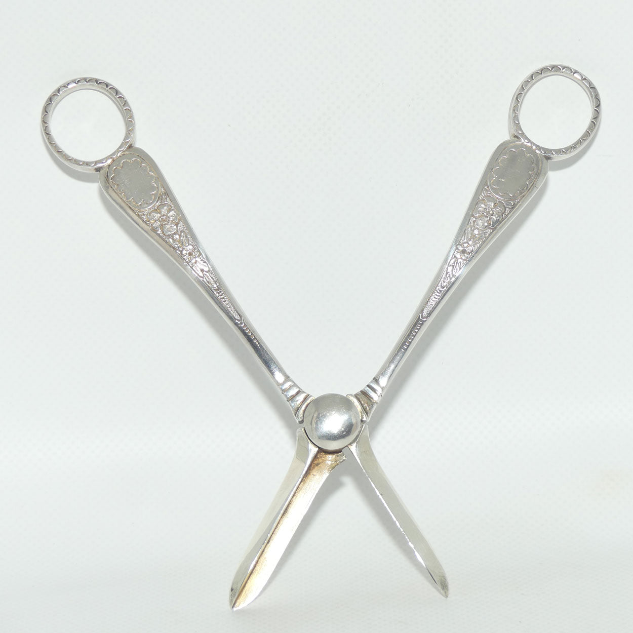 Edwardian era RF Mosley EP Silver Plated grape shears