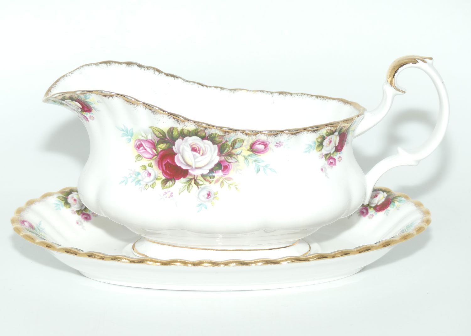 Royal Albert Bone China England Celebration  gravy boat and underplate | UK Made