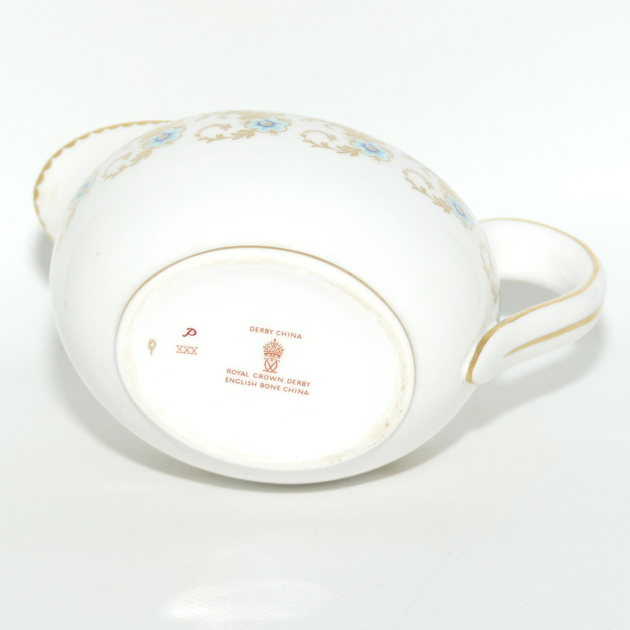 Royal Crown Derby Blue Pimpernel pattern milk jug