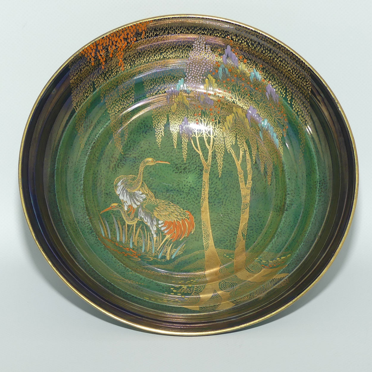 Carlton Ware Vert Royale Cranes bowl