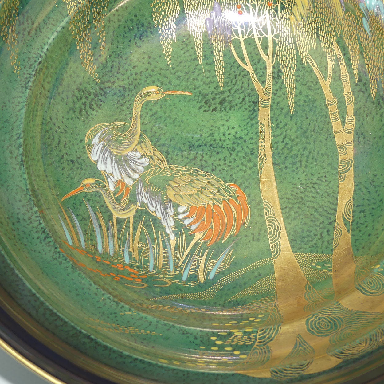 Carlton Ware Vert Royale Cranes bowl