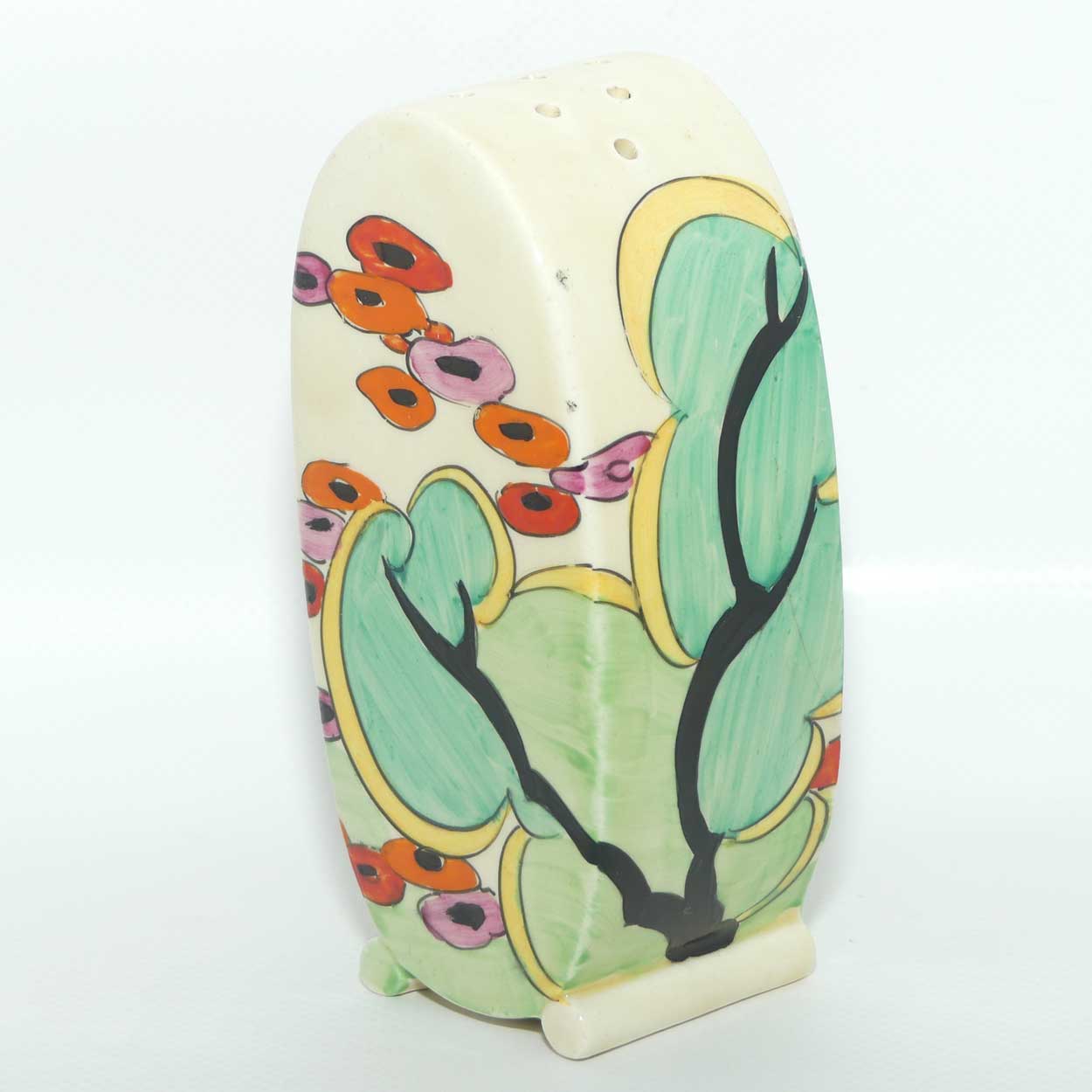 Clarice Cliff Bonjour Green Erin Bonjour Sugar Shaker