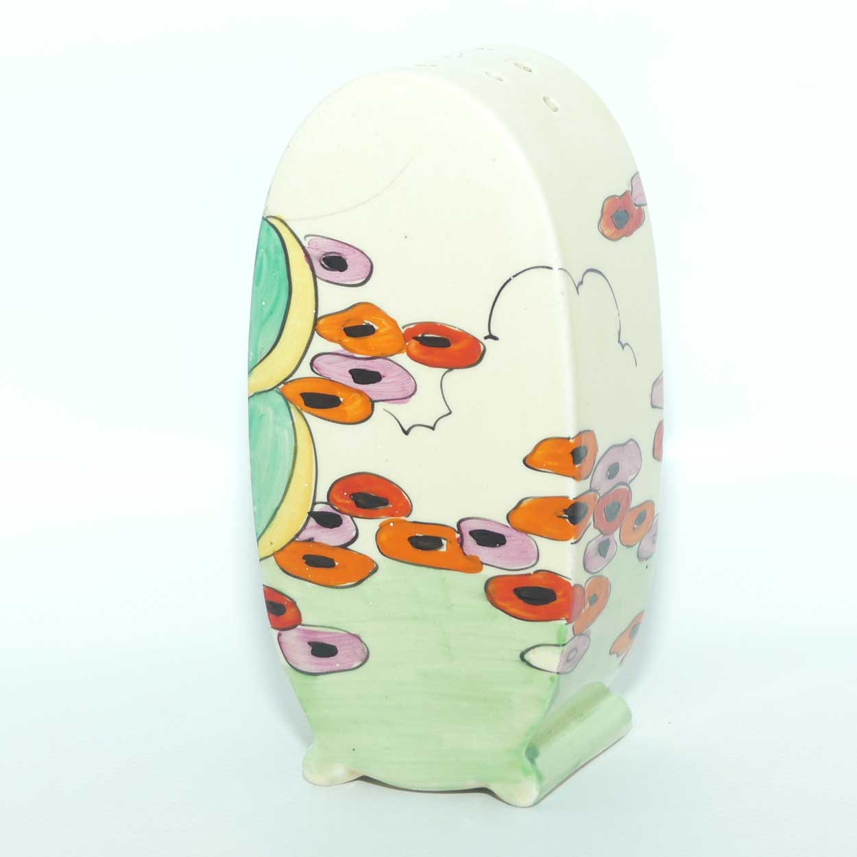 Clarice Cliff Bonjour Green Erin Bonjour Sugar Shaker