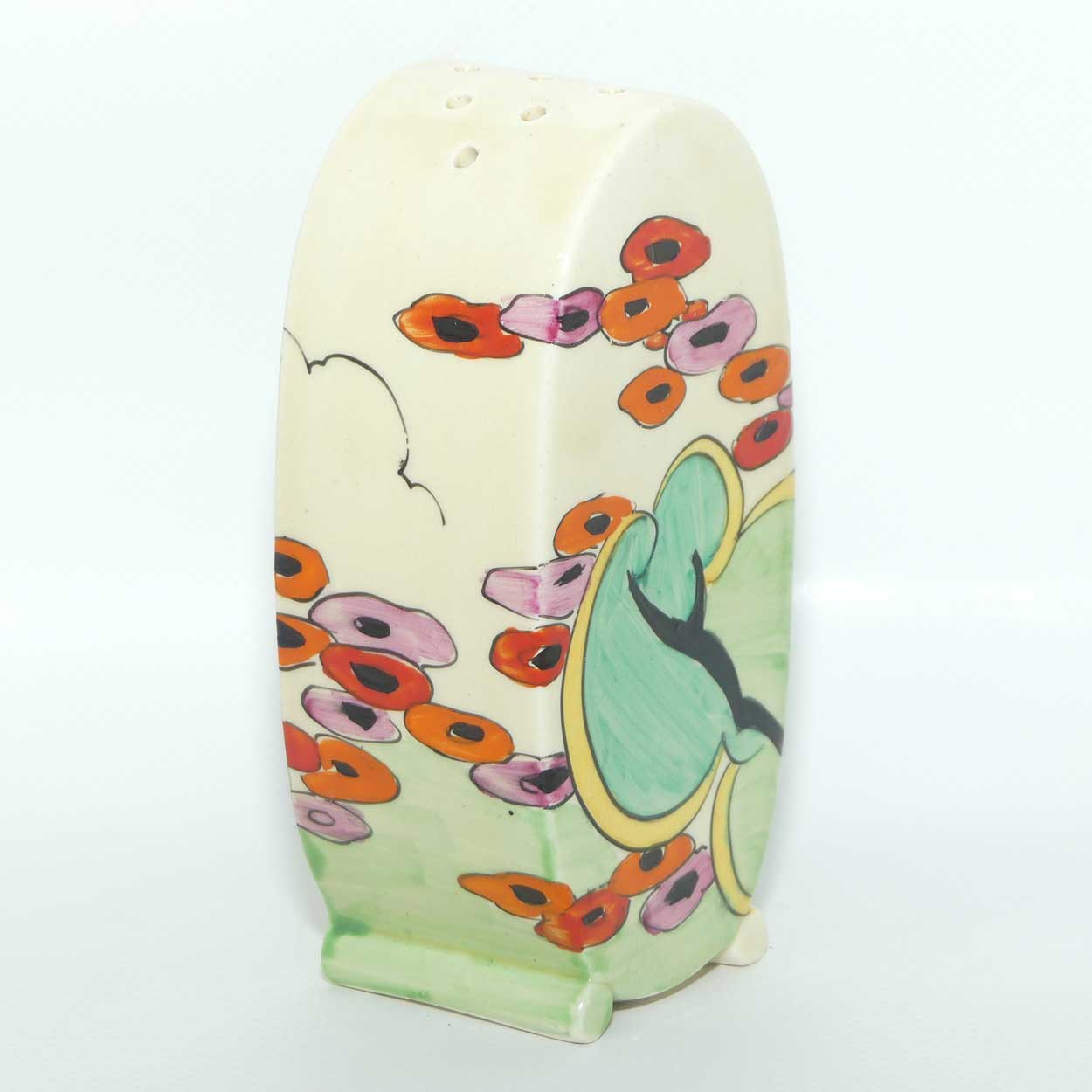 Clarice Cliff Bonjour Green Erin Bonjour Sugar Shaker