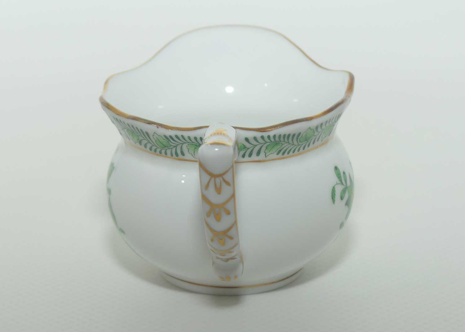 Herend Hungary Chinese Bouquet pattern | Apponyi Green | miniature milk jug