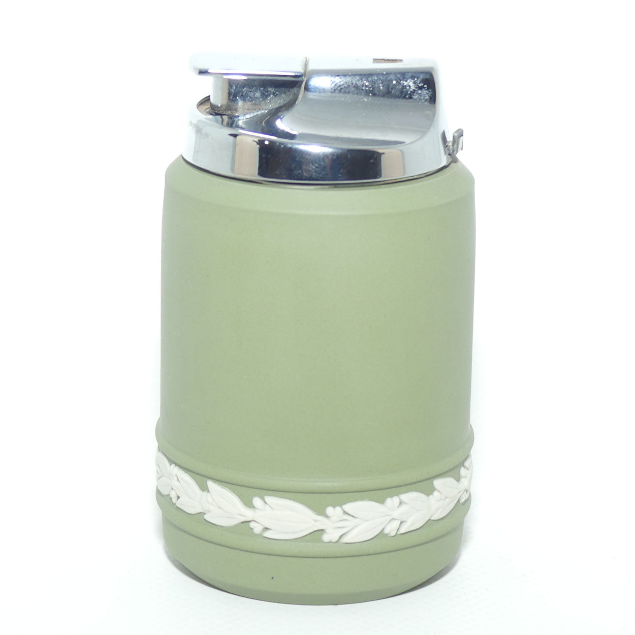 Wedgwood Jasper | White on Sage Green | Roman design table lighter | boxed