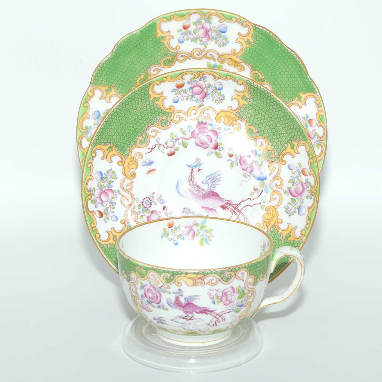 Mintons Green Asiatic Pheasant trio | Pattern 4863