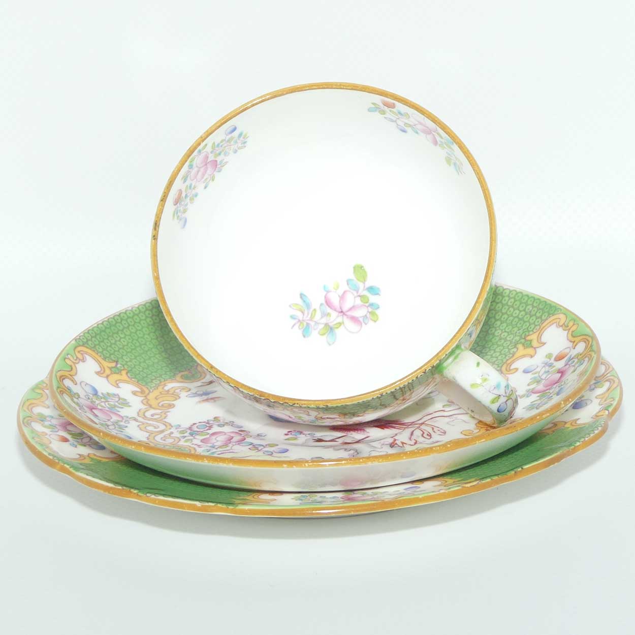 Mintons Green Asiatic Pheasant trio | Pattern 4863