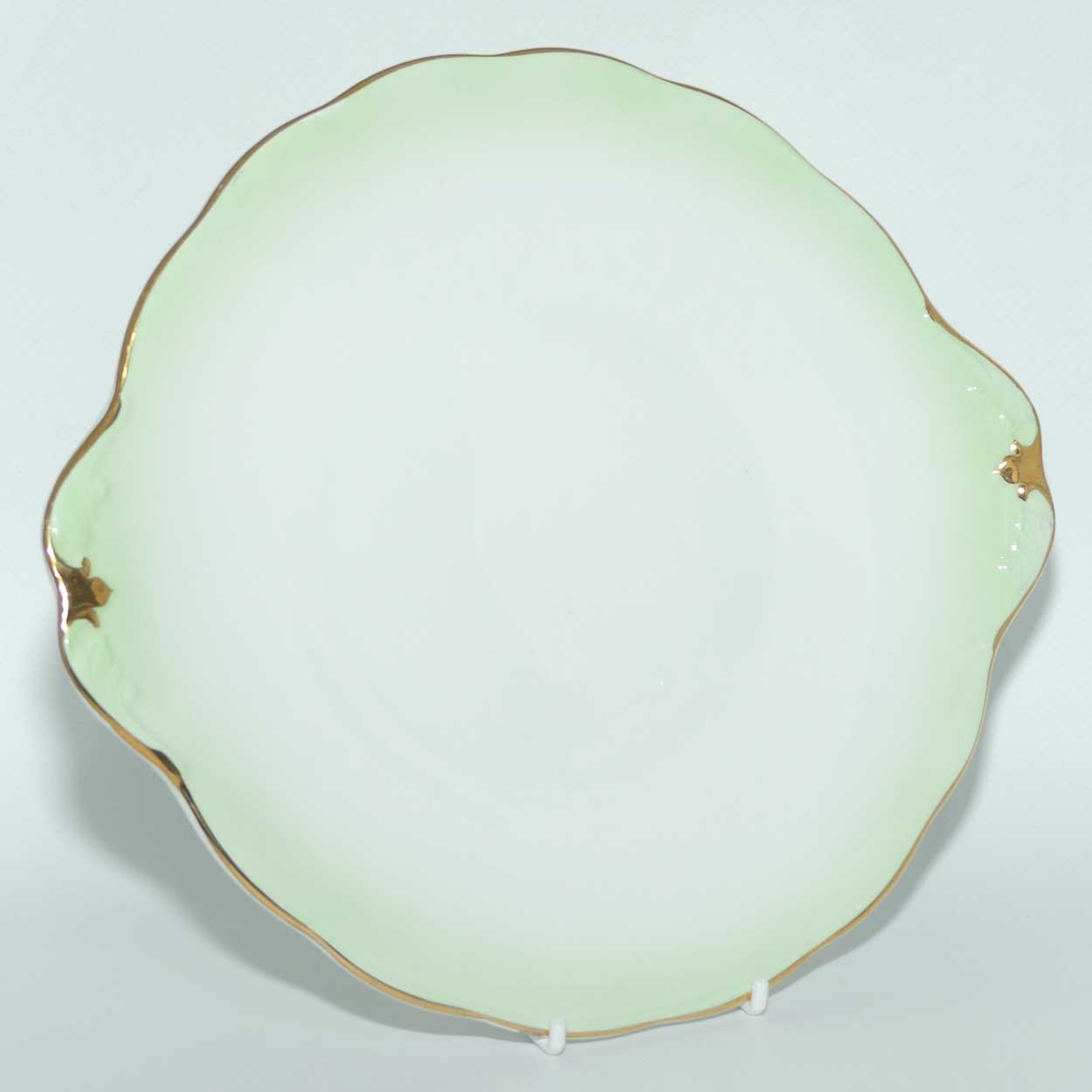 Royal Albert Bone China Rainbow series | Pale Green cake plate | older Hampton shape