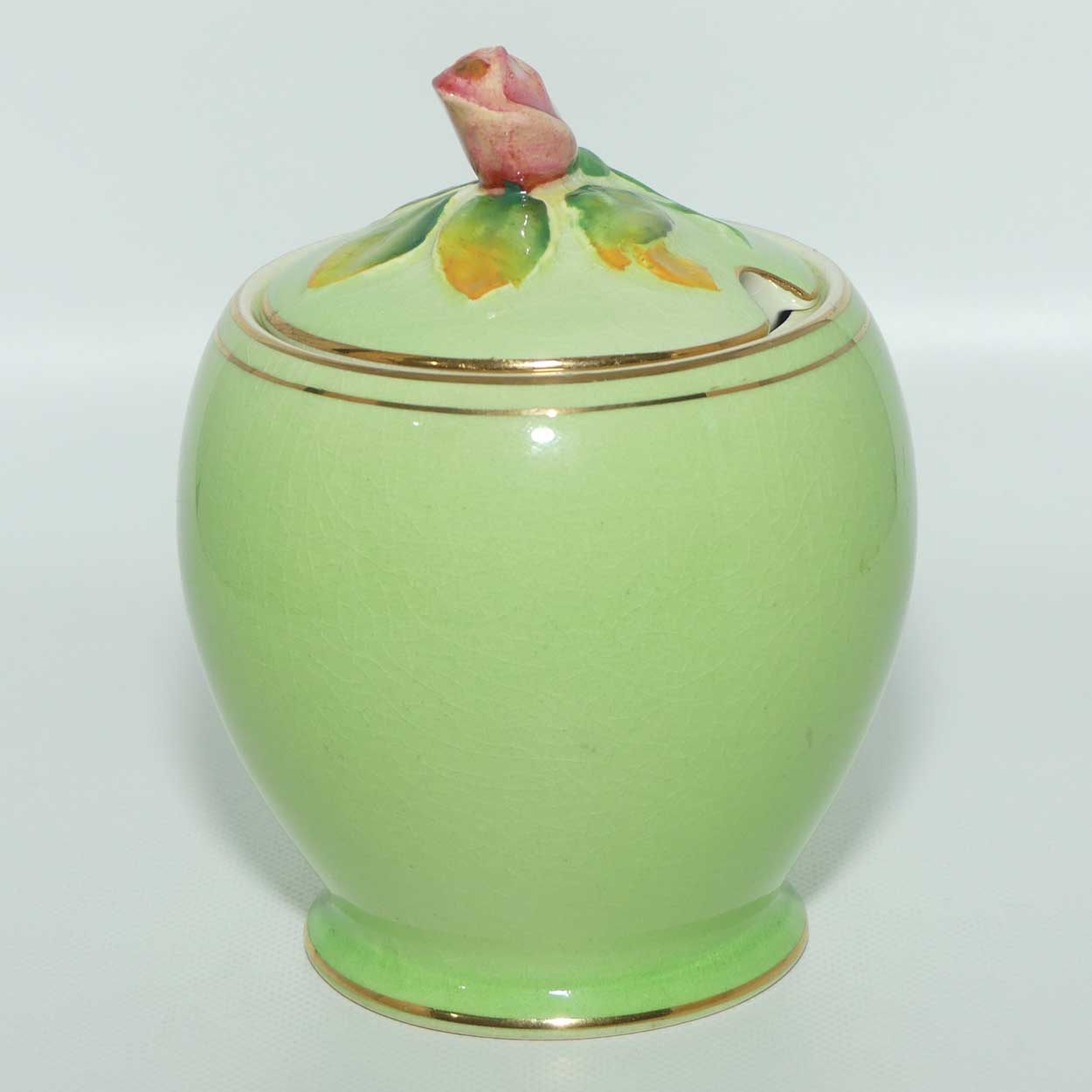 Royal Winton Rosebud on Green honey pot