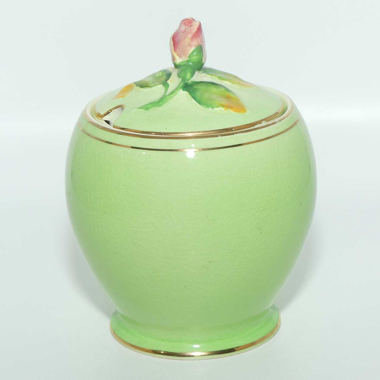 Royal Winton Rosebud on Green honey pot